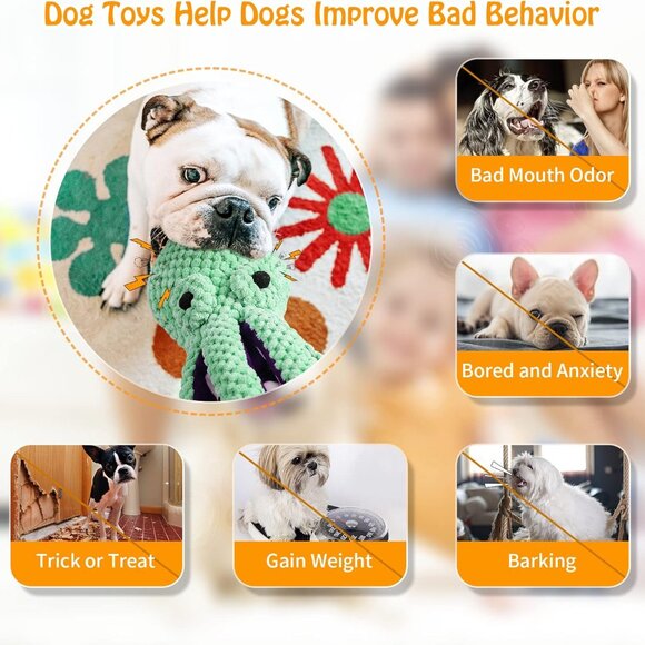 Large Squeaky Dog Toys- Plush Dog Toys with Soft Fabric for Small, Medium, and L - Picture 4 of 8